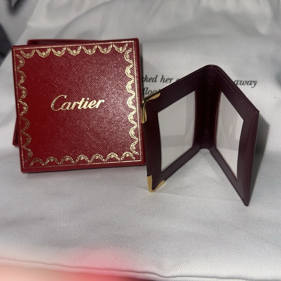 Cartier Leather Photo Case NIB Vintage - Picture 4 of 5